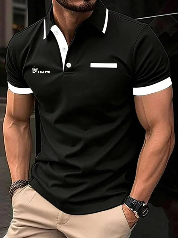 Men's Polo Shirt Summer Casual Golf Short Sleeve