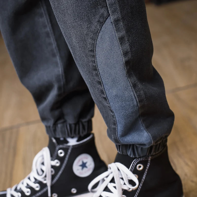 oose plus size men’s jeans with streetwear cargo style and anklelength design