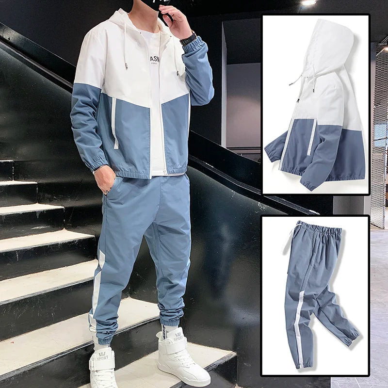 Men’s Tracksuit Set – Hooded Jacket & Joggers