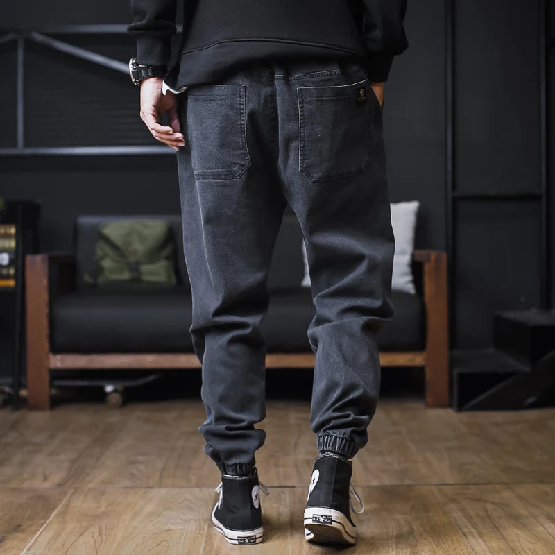 oose plus size men’s jeans with streetwear cargo style and anklelength design