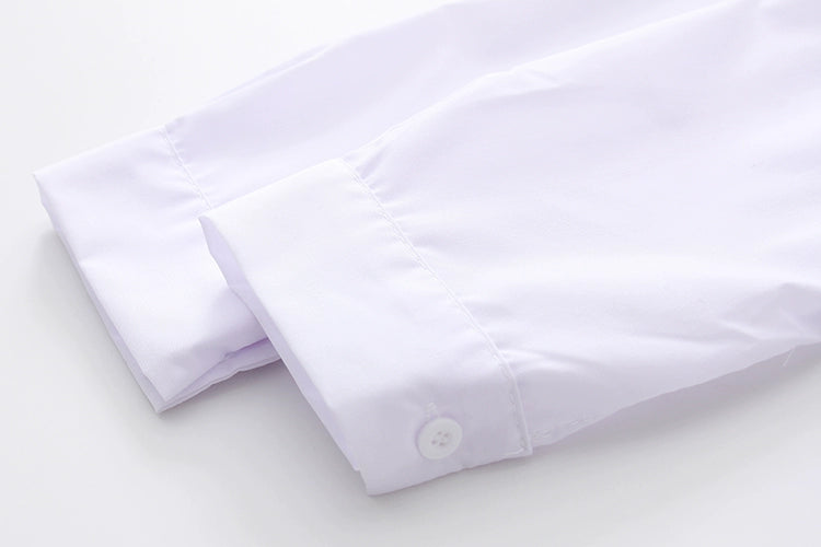 Elegant cotton blouse long sleeve white office shirt