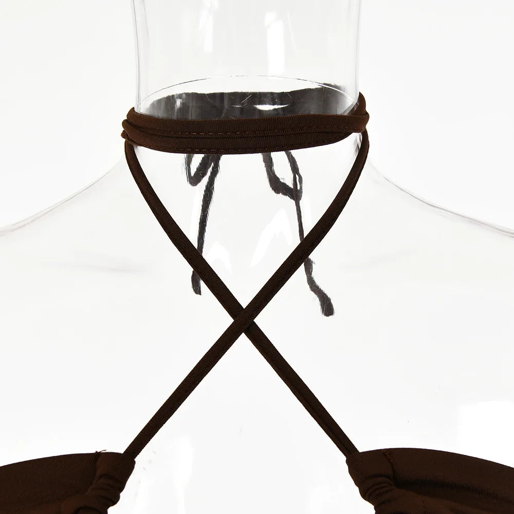 Sleeveless Sexy Midi Backless Slim Club Party Dress