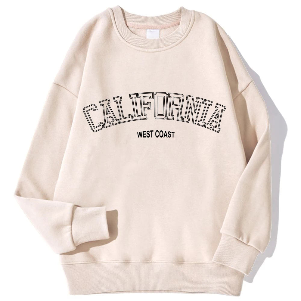 Korean Trend Women’s California Hoodie – Long Sleeve Pullover
