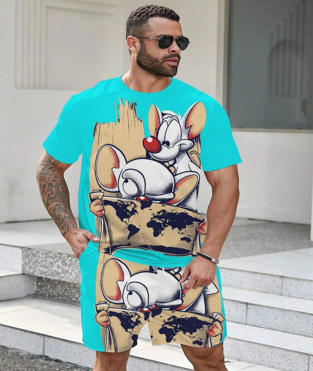 Summer Men's 3D Cartoon Short Sleeve T-Shirt 2025