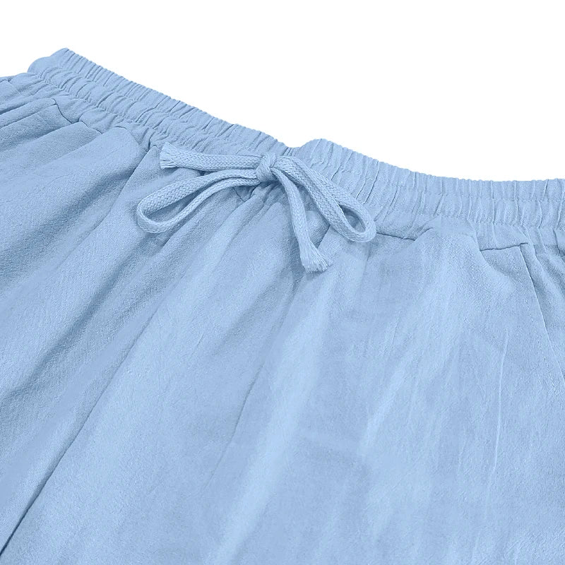 Men's Autumn Hip-Hop Cotton Linen Loose Casual Outdoor Sports Pants