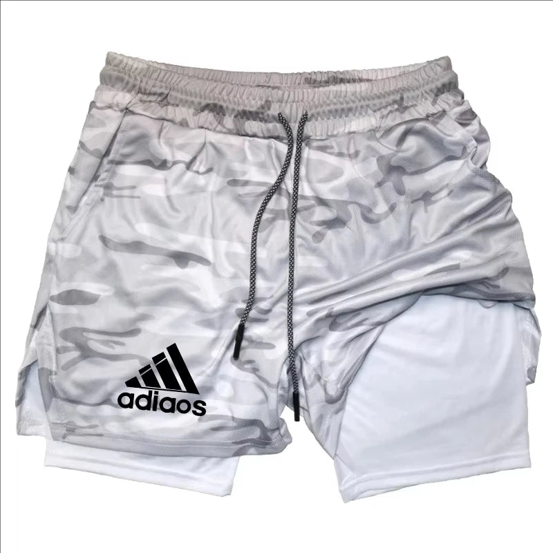 Men's 2-in-1 Compression Gym Shorts Quick Dry