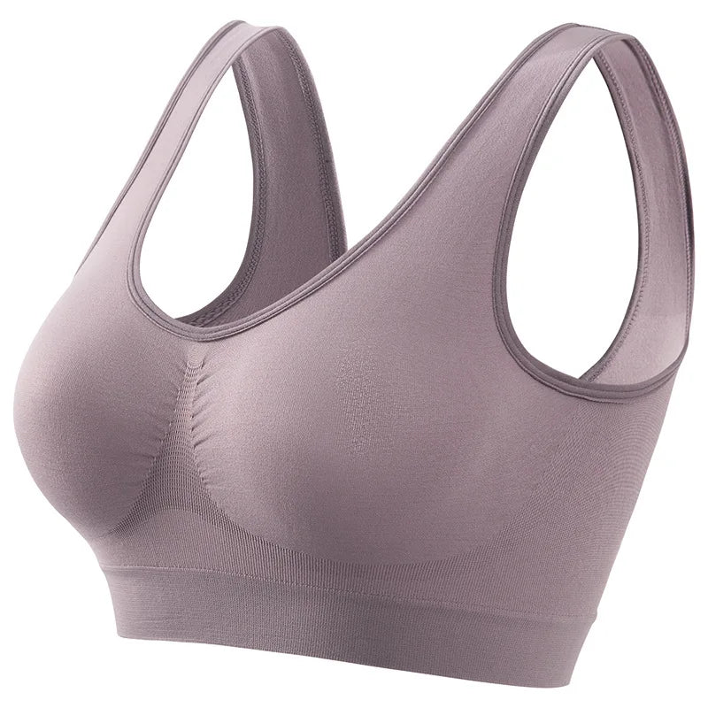 Seamless sports bra women, padded yoga running underwear