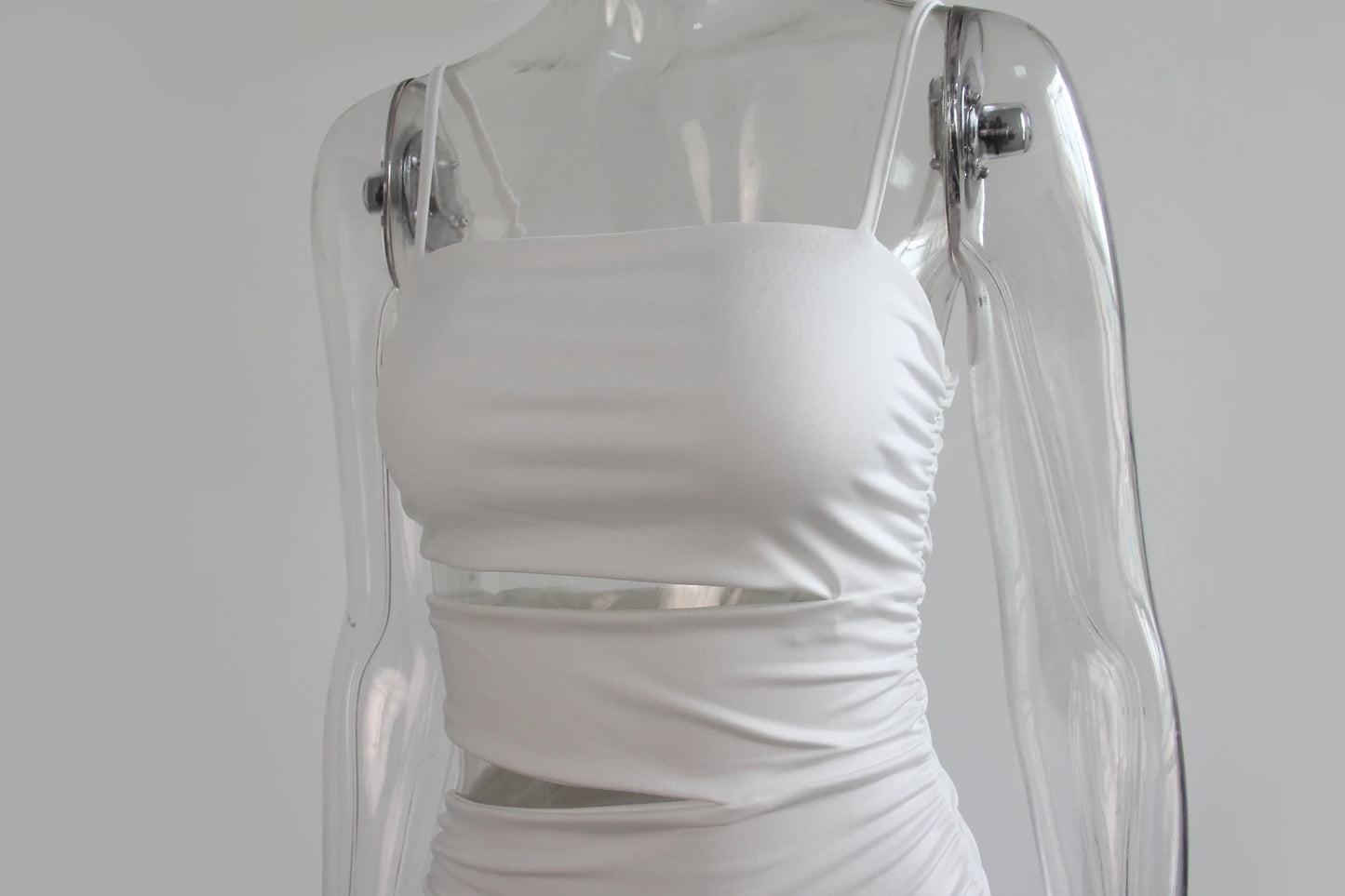 Sexy White Bodycon Mini Dress – Backless Party