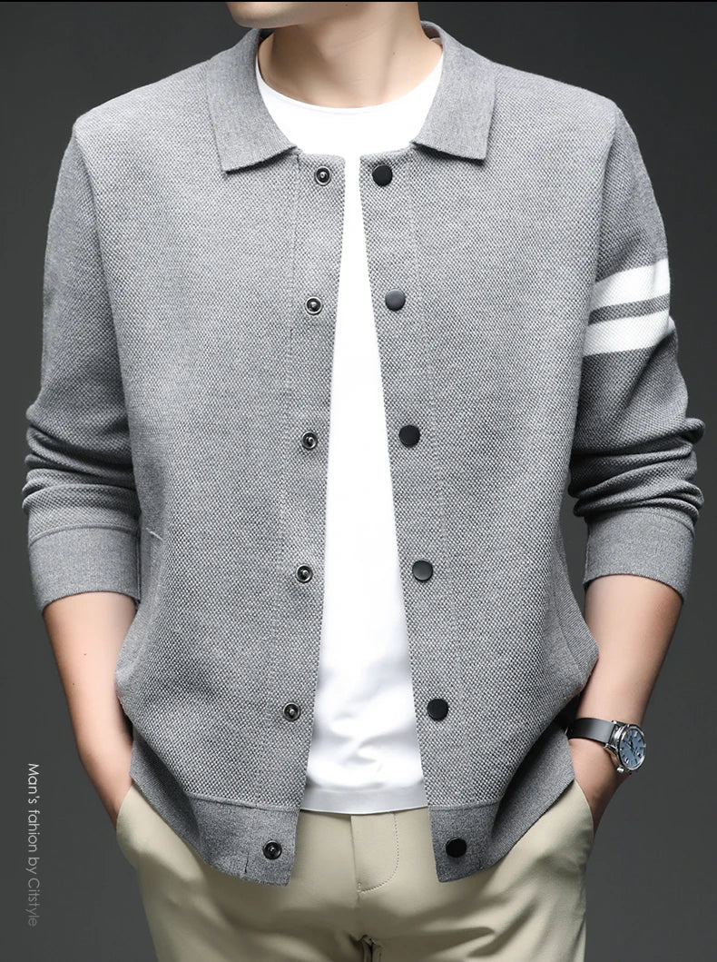 Men's sweater knitted cardigan autumn winter fashion versatile jacket casual