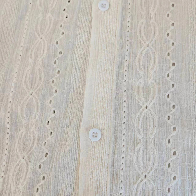 Men’s apricot mesh shirt, sexy summer fashion