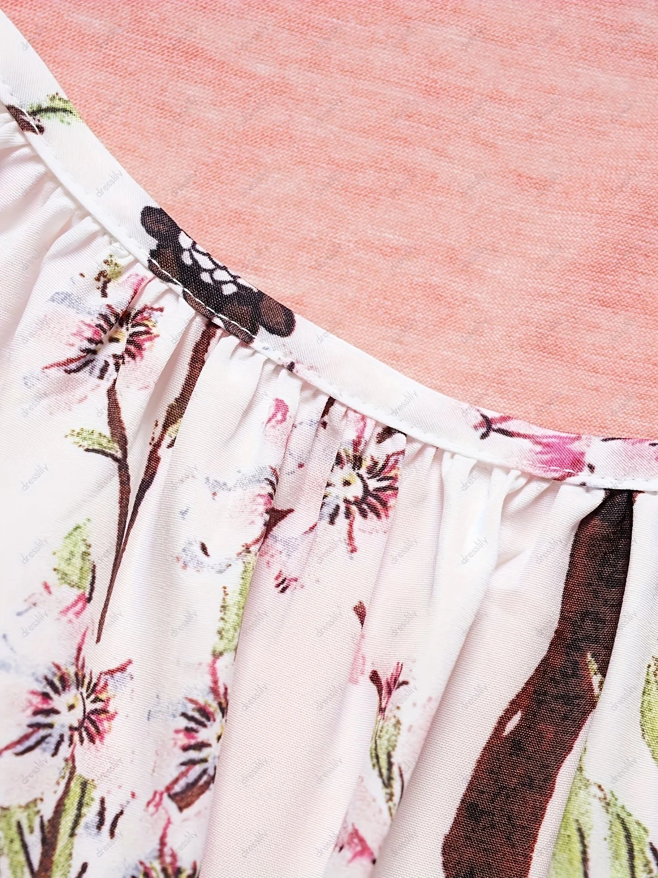 Women's Mosaic Print Long Suspender Dress – Spring/Summer EU/US