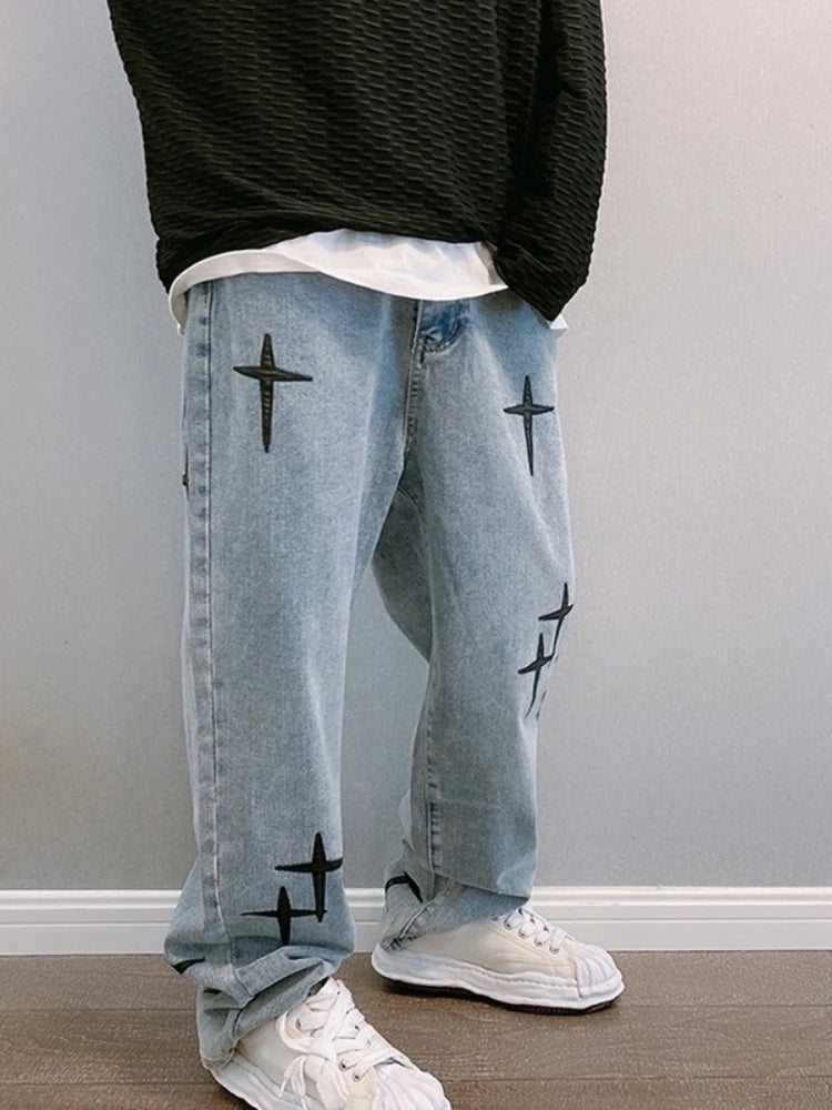 Men's Baggy Wide Leg Streetwear Jeans
