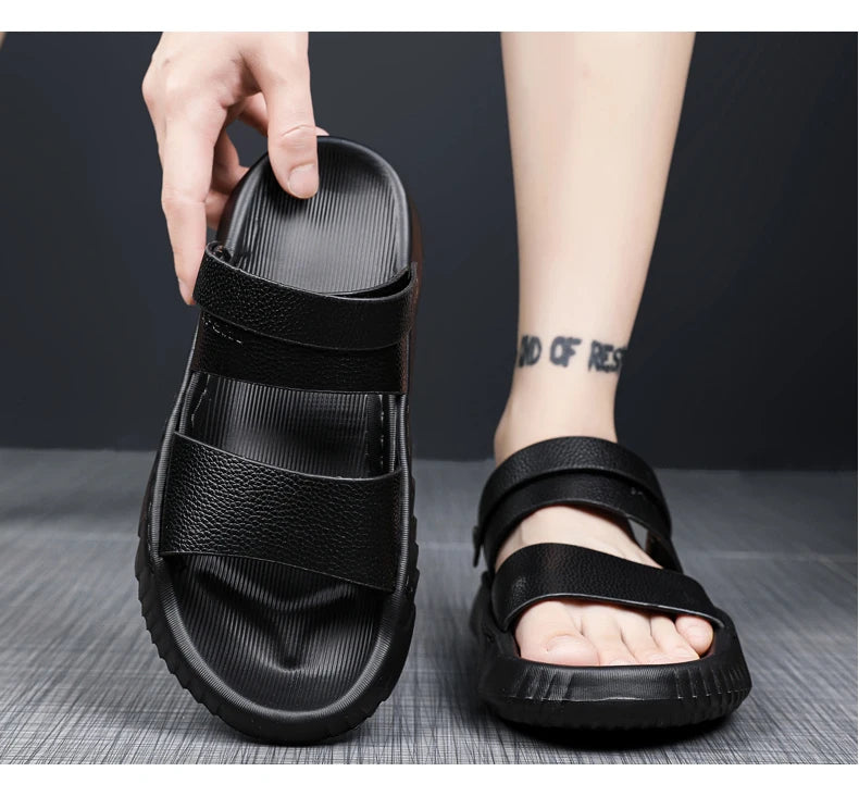 Men's casual summer sandals soft sole beach shoes
