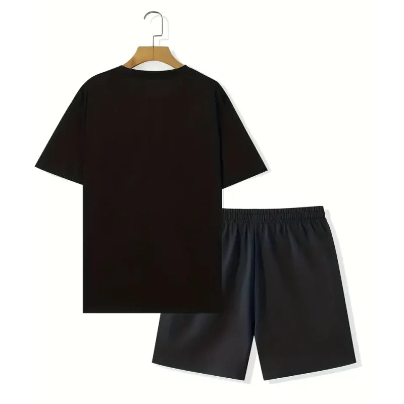 Harajuku Fun Bear Men's Summer Two-Piece Set
