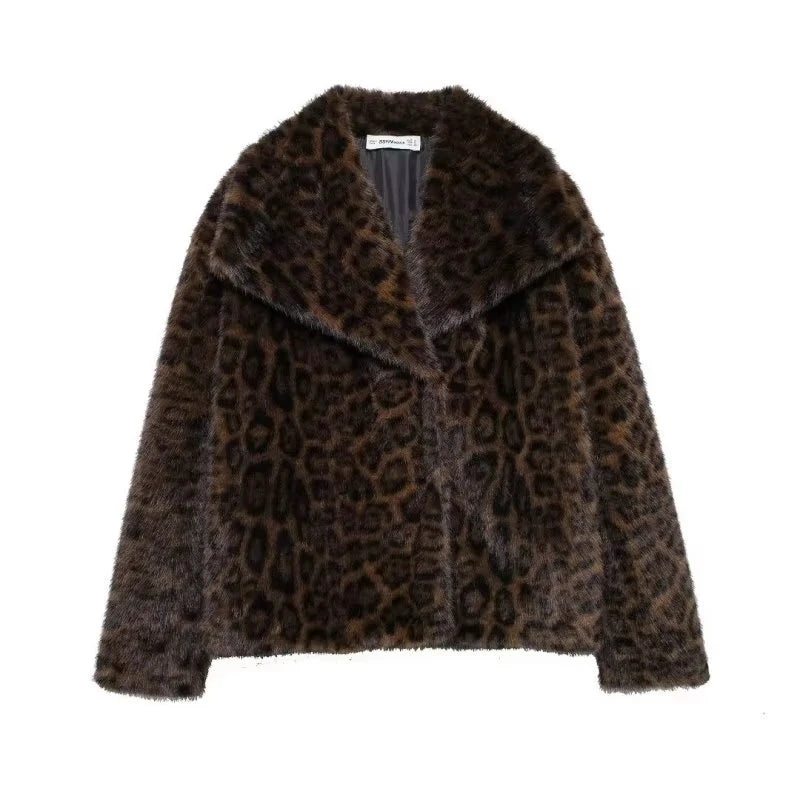 HH Women Faux Fur Coat – Warm Fluffy Jacket
