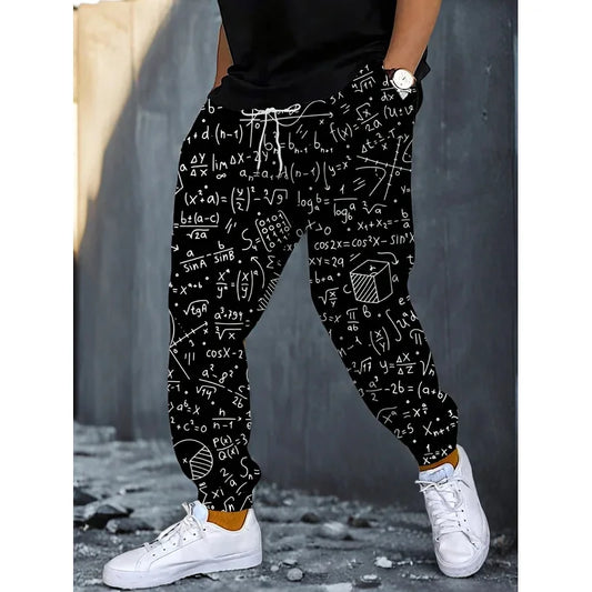 Men's Autumn 2025 Street Trousers – Soft 3D Graffiti