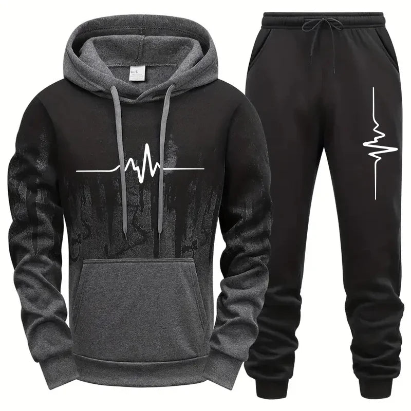 Men's Tracksuit Set Casual Jogging Hoodie & Sweatpants Sportswear