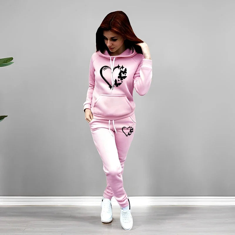 Women's Butterfly Jogger Set – Hoodie & Sweatpants 2025