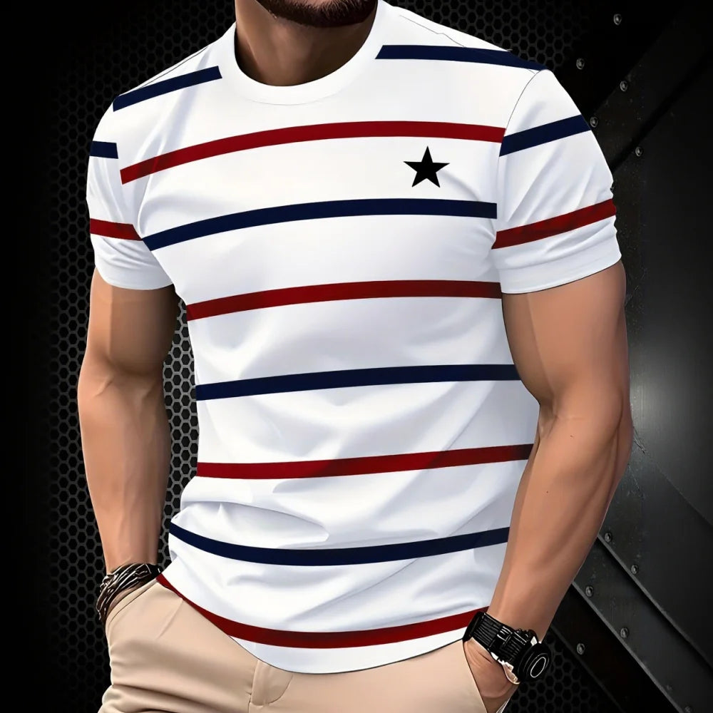 Men's Graphic 3D T-Shirt – Summer Y2K Style