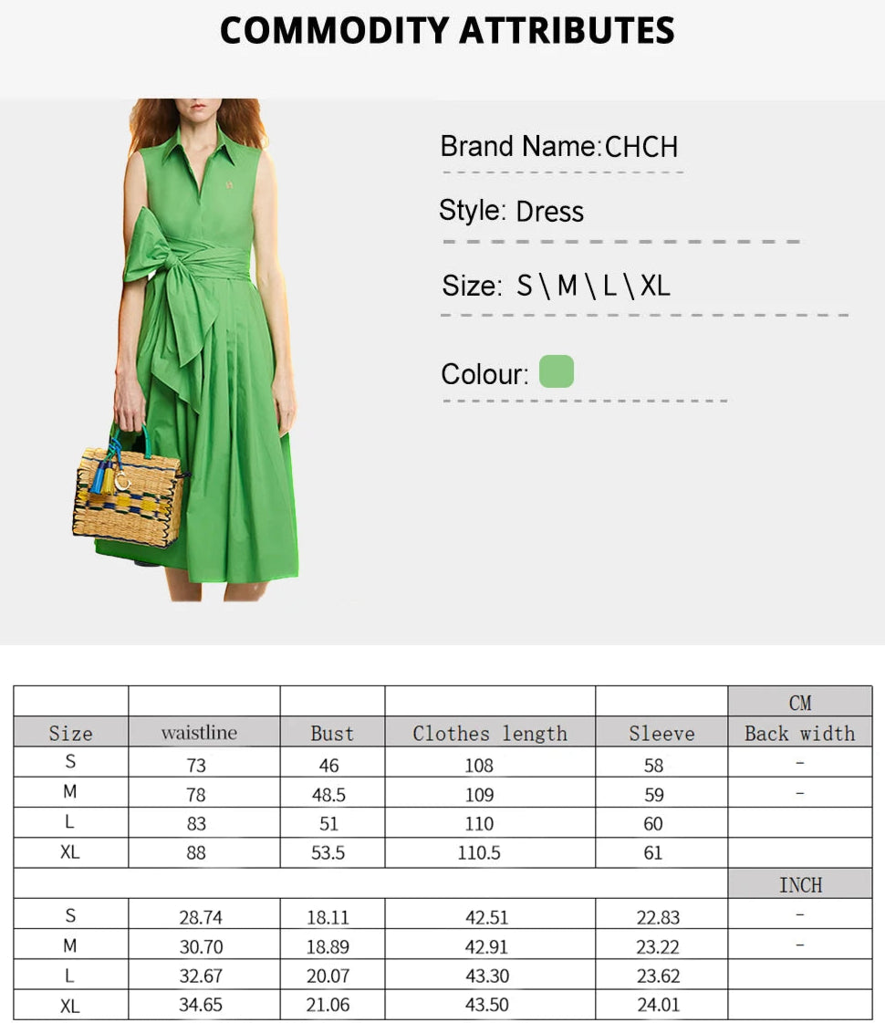 CHCH Women's Summer Beach Lace-Up Dress