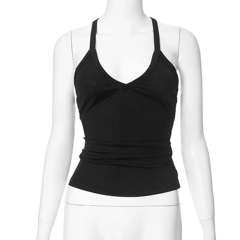 Women’s V-Neck Ribbed Tank Top – Spring/Summer 2025