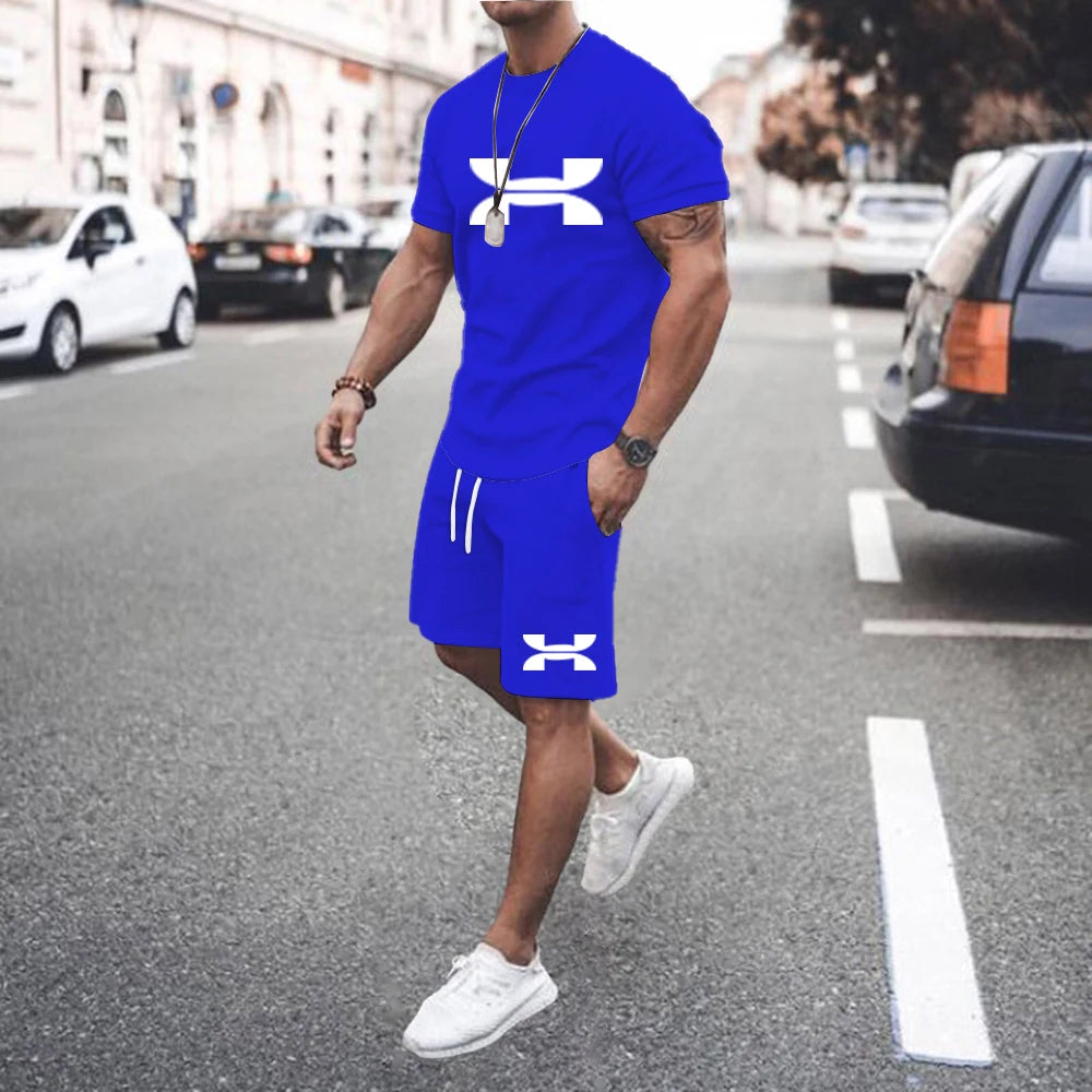 Men's 2025 Summer Casual Tracksuit – T-Shirt & Shorts