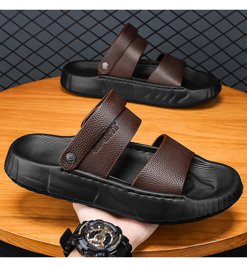 Men's casual summer sandals soft sole beach shoes