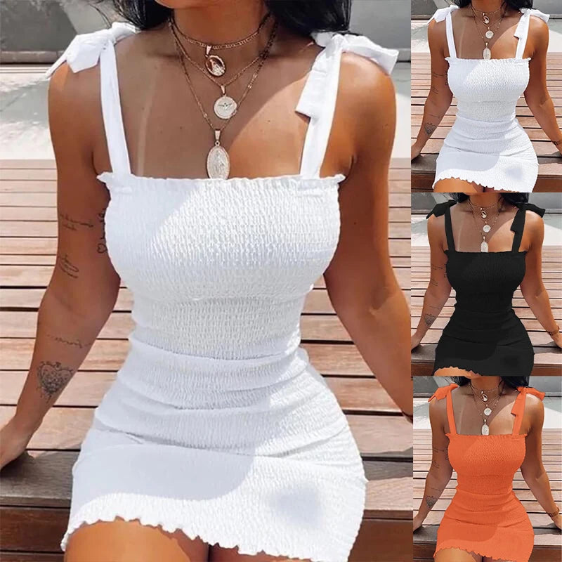 Short White Dress Off-Shoulder Sexy Summer Mini