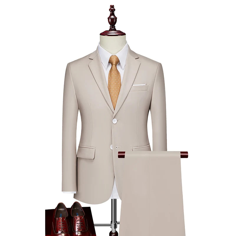 Men's Elegant 2-Piece Business Wedding Suit 2025
