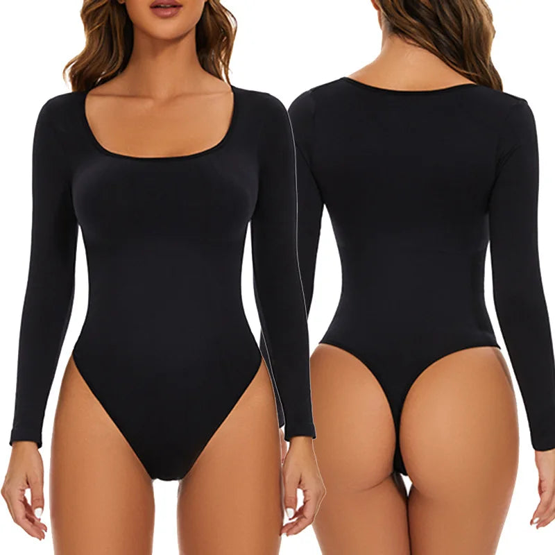 GUUDIA Seamless Long Sleeve Bodysuit – Tummy & Waist Shaper