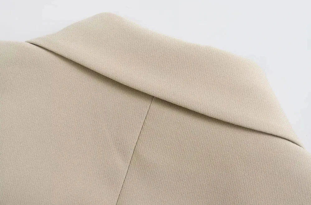 TRZA Women’s Elegant Blazer Coat – Double Breasted Loose Fit