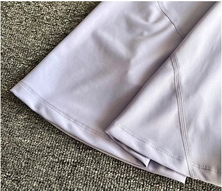 Tennis & Sports Zipper Fitness Dress – High Waist Slim Fit