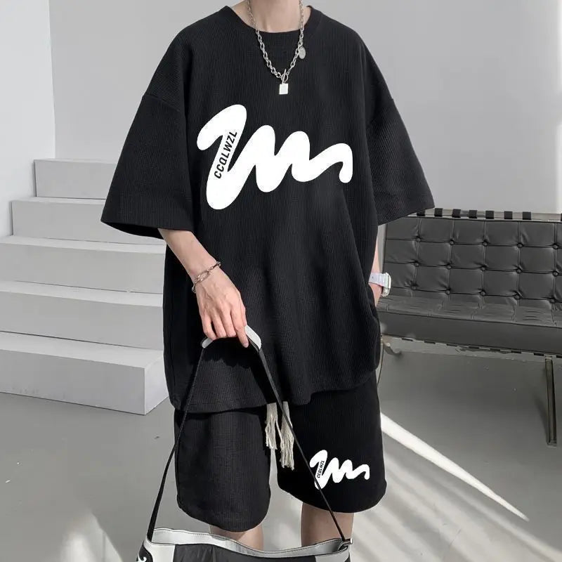 Men's Summer Casual T-Shirt & Shorts Set