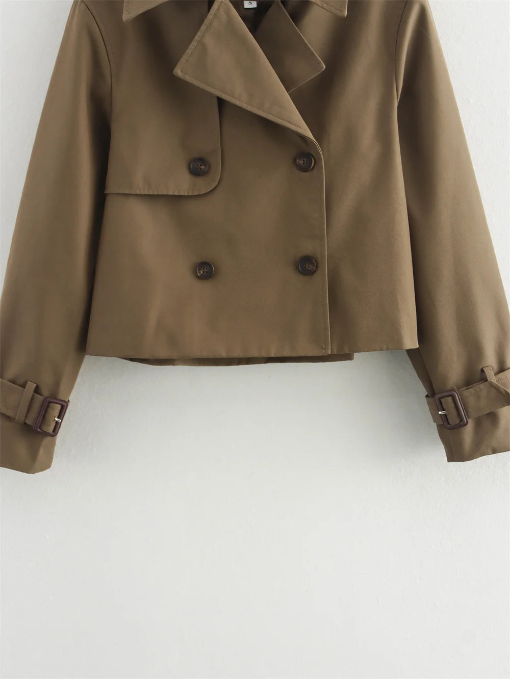 Vintage Cropped Trench Jacket – Women Chic Coat