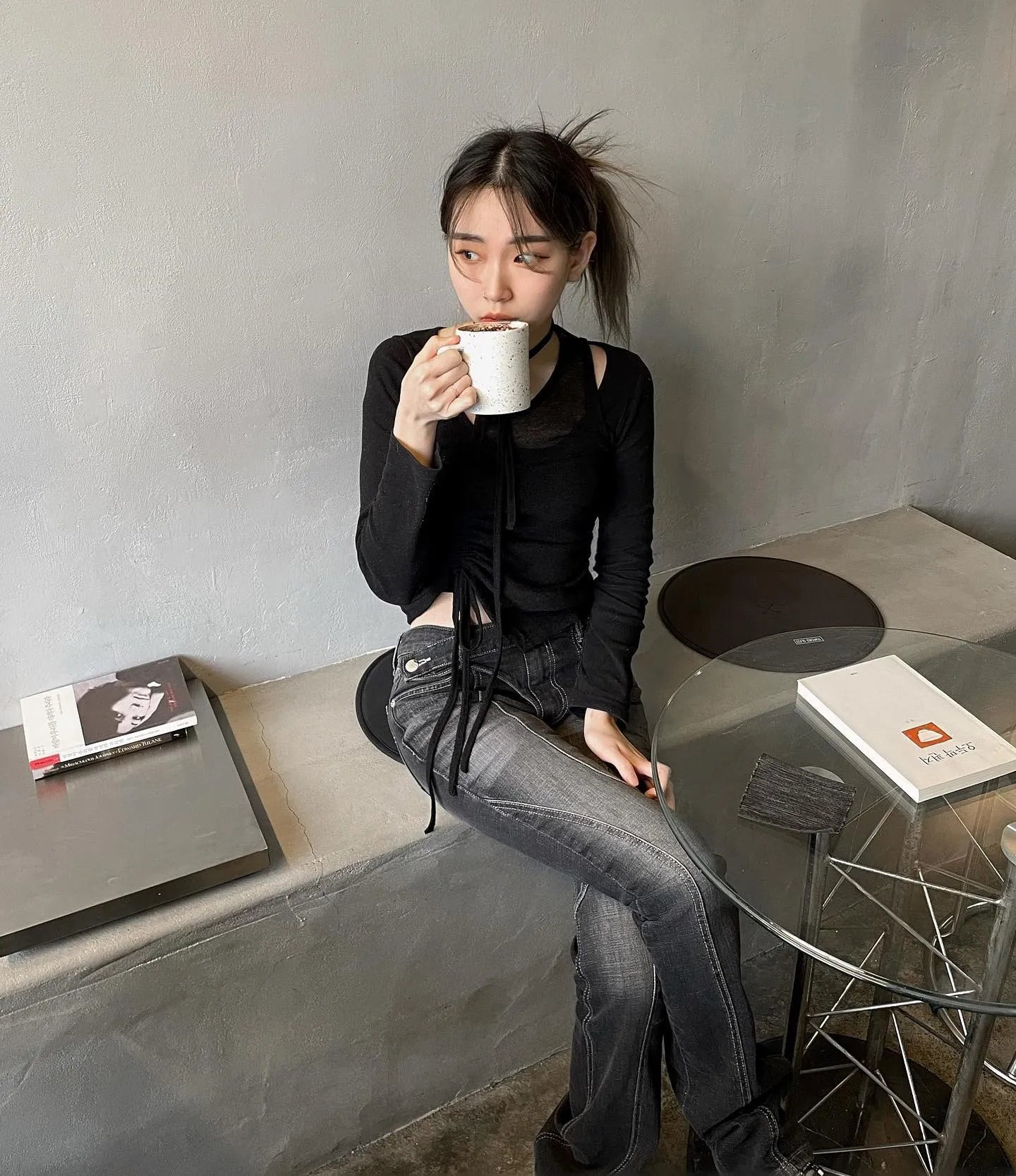 Vintage Low Waist Flare Jeans Korean Grunge Streetwear Denim