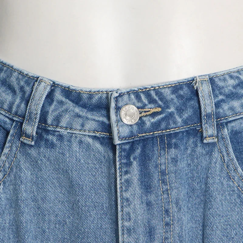 Trendy Women's High-Waist Denim | Street Multi-Pocket Jeans