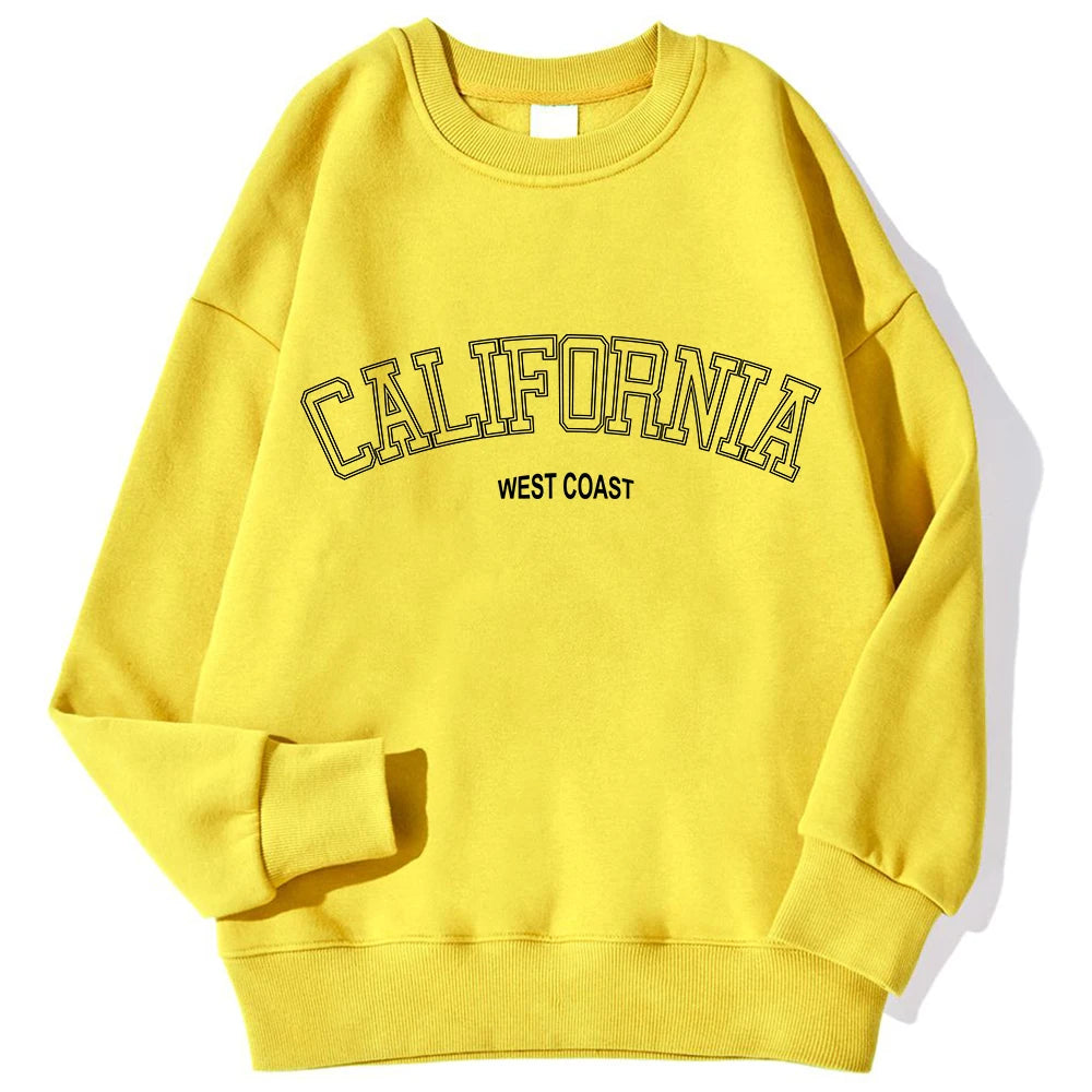 Korean Trend Women’s California Hoodie – Long Sleeve Pullover