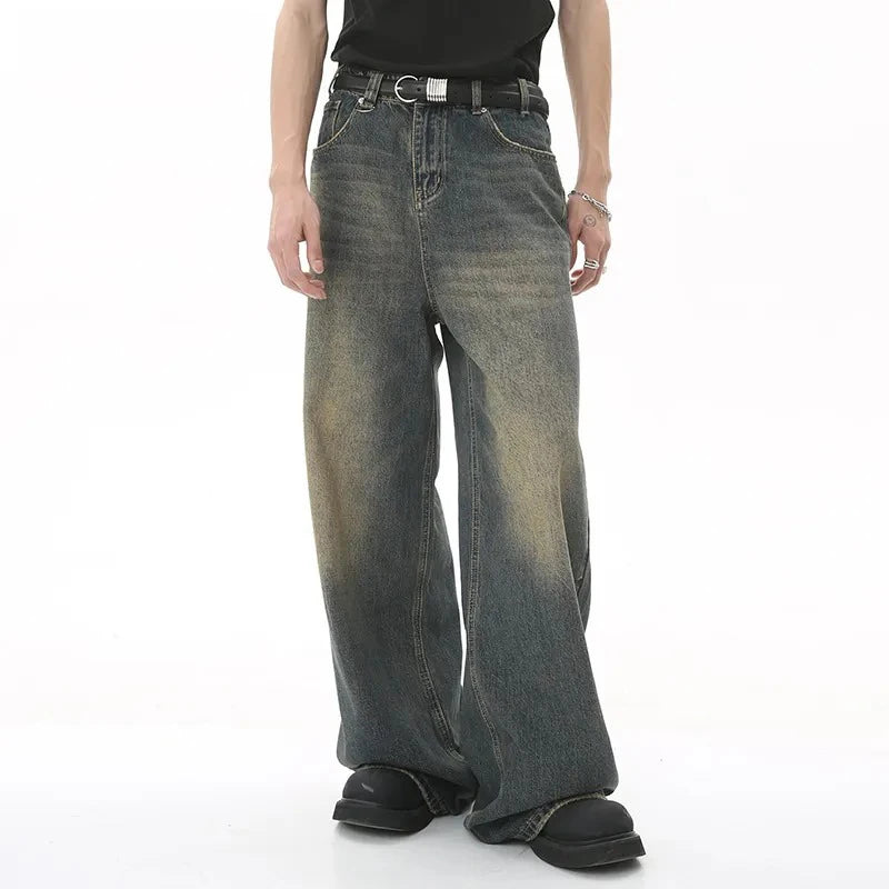 Men’s baggy wide leg vintage denim jeans