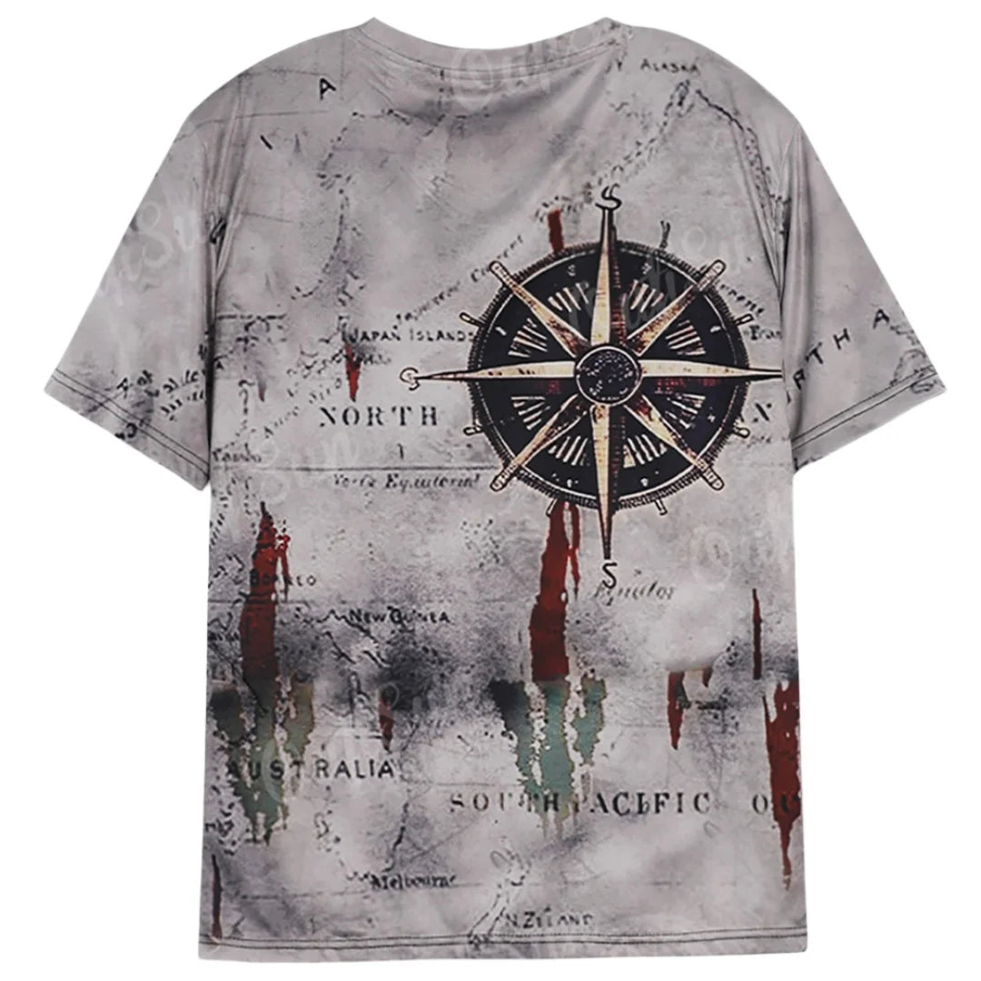 Men's Nautical Compass Tee – Summer Casual