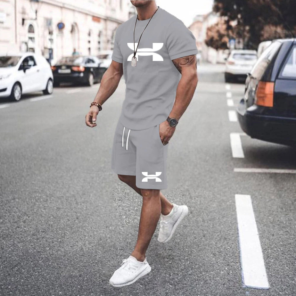Men's 2025 Summer Casual Tracksuit – T-Shirt & Shorts
