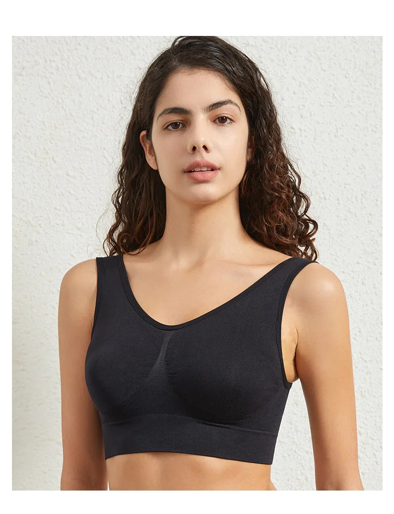 Seamless sports bra women, padded yoga running underwear