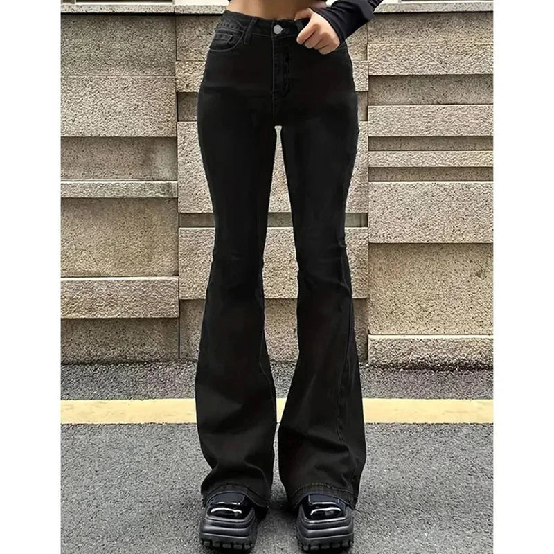 Women's High Waist Flared Jeans Stretch Bootcut Denim Pants