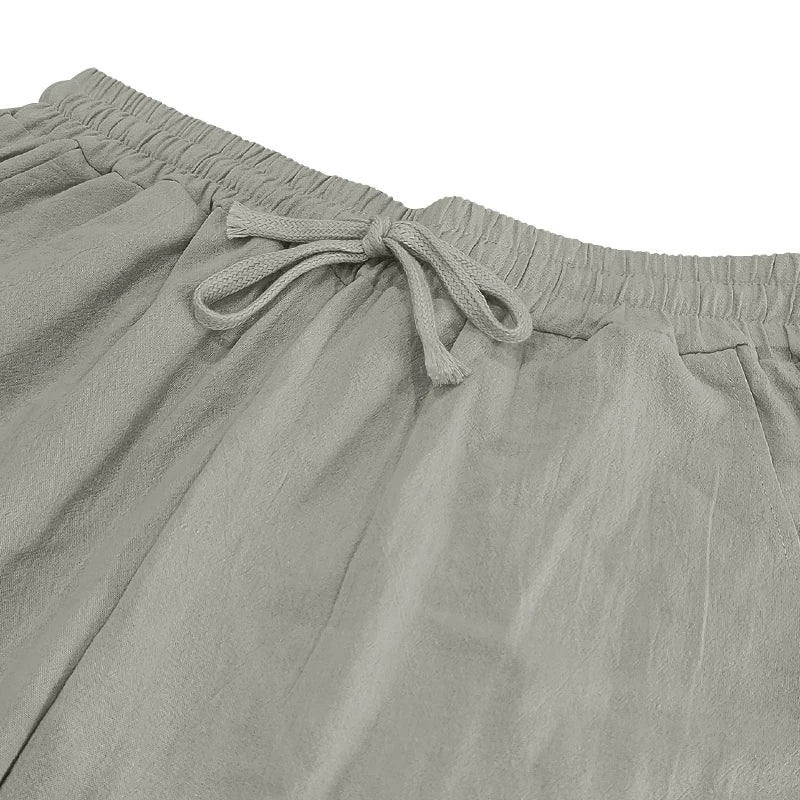 Men's Autumn Hip-Hop Cotton Linen Loose Casual Outdoor Sports Pants