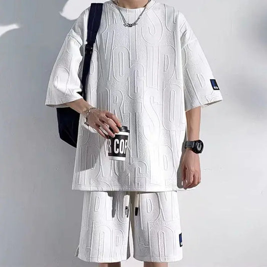 5 3D Men's Summer Tracksuit – T-shirt & Shorts Set 2025