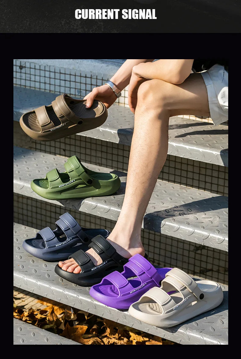 Men Sandals, Fashion, Sports, Comfortable, Soft, Beach, Street, EVA