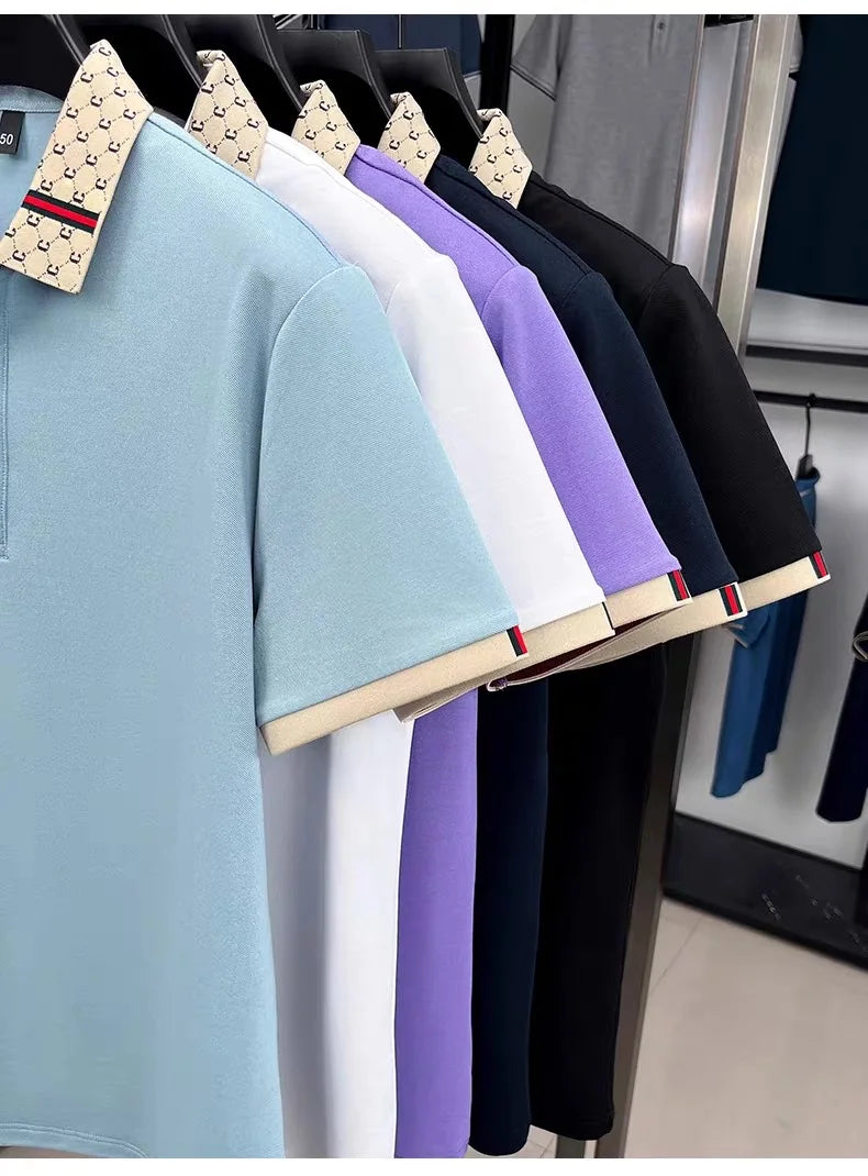 Luxury B letter polo shirt men summer fashion