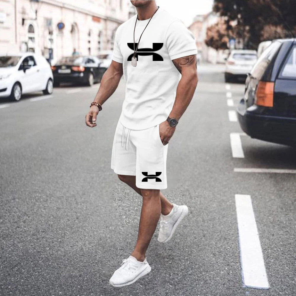 Men's 2025 Summer Casual Tracksuit – T-Shirt & Shorts