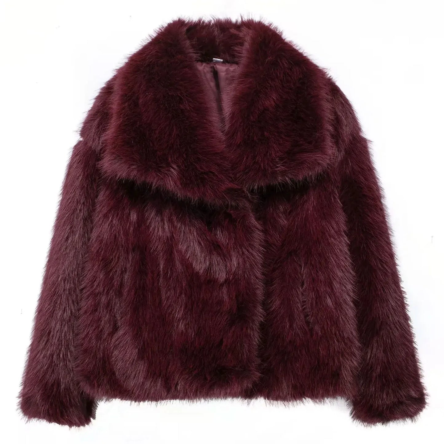 HH Women Faux Fur Coat – Warm Fluffy Jacket