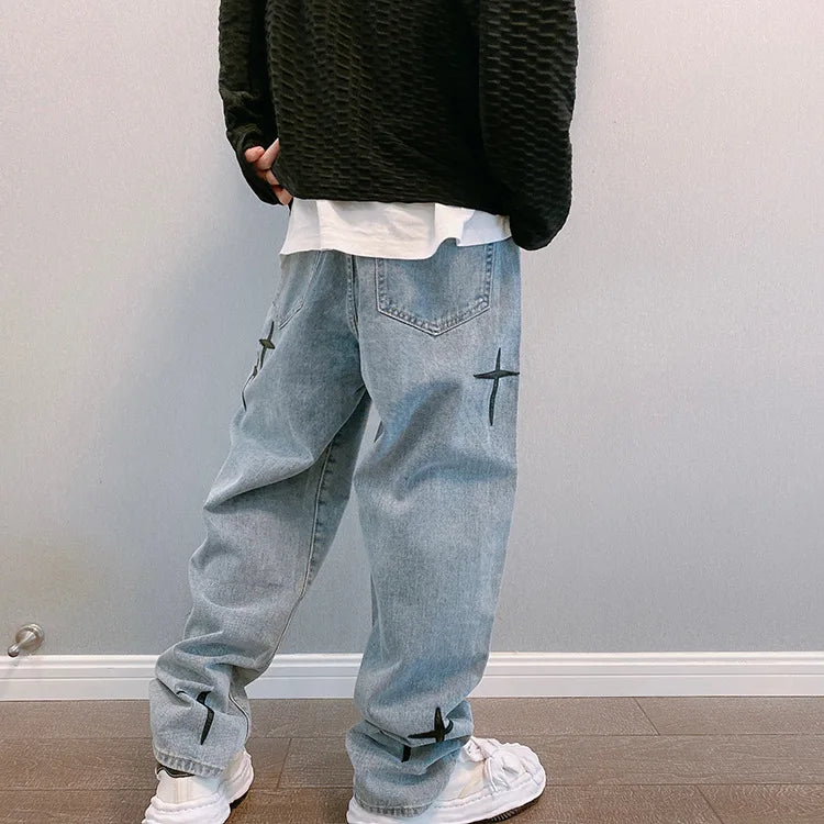 Men's Baggy Wide Leg Streetwear Jeans
