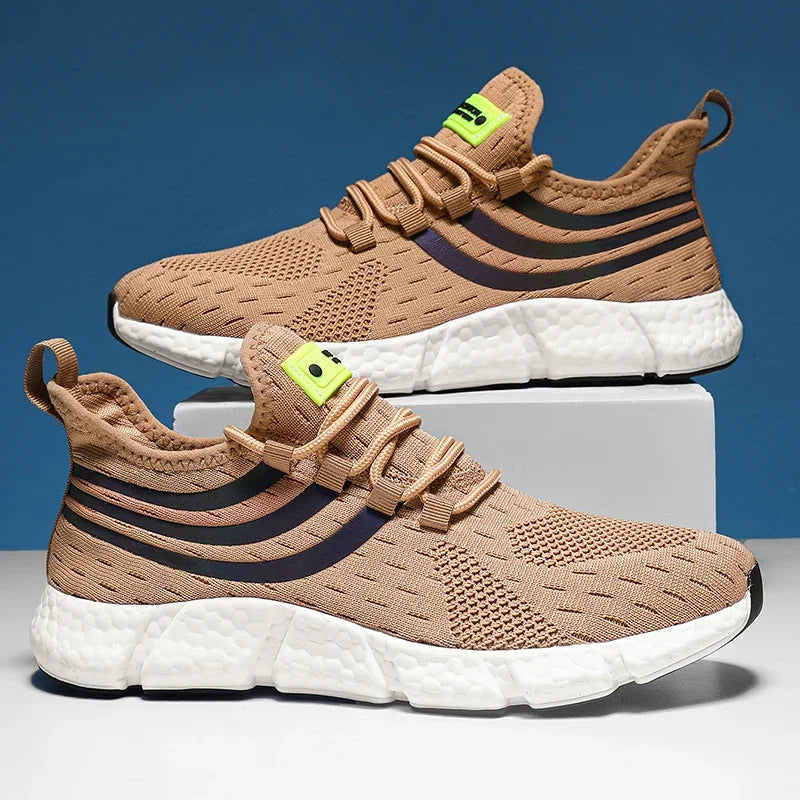 Lightweight breathable men sneakers running walking athletic shoes